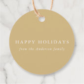 Klassieke Beige Vakantie Handgemaakte Baking Gift Bedankjes Labels (Achterkant)