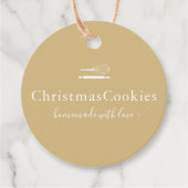 Klassieke Beige Vakantie Handgemaakte Baking Gift Bedankjes Labels (Voorkant)