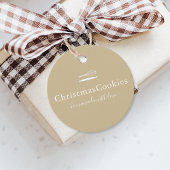 Klassieke Beige Vakantie Handgemaakte Baking Gift Bedankjes Labels