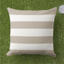 Klassieke Beige Witte Brede Horizontale Streep