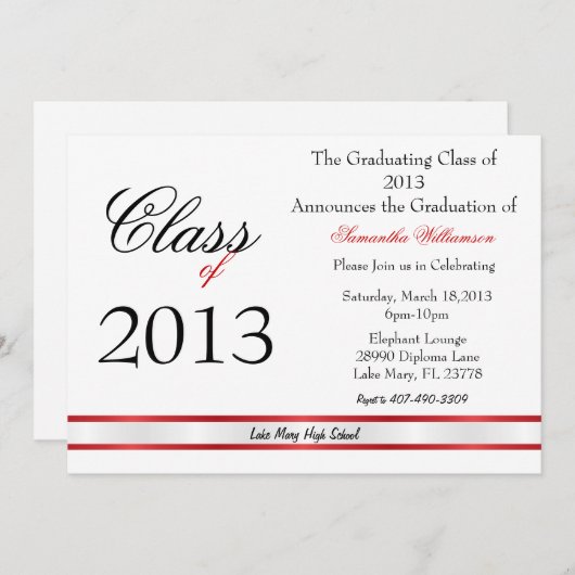 Klassieke bekendmaking Afstuderen van legant/uitno Kaart (Voorkant / Achterkant)