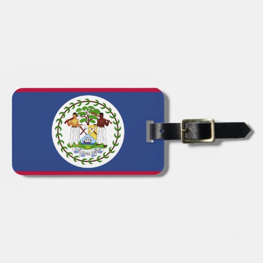 Klassieke Belize vlag Bagagelabel (Voorkant horizontaal)