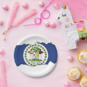 Klassieke Belize vlag Papieren Bordje (Feest)