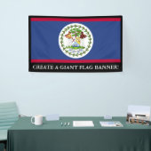 Klassieke Belize vlag Spandoek (Beurs)