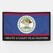 Klassieke Belize vlag Spandoek (Horizontaal)