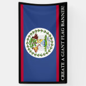 Klassieke Belize vlag Spandoek (Verticaal)
