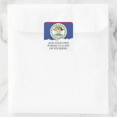 Klassieke Belize vlag Vierkante Sticker (Tas)