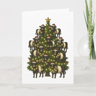 Klassieke Belted Galloway Kerstboom Kaart