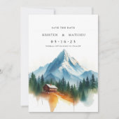 Klassieke berg save the date (Voorkant)