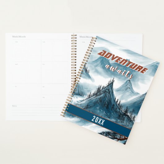 Klassieke bergen die Inspirerend citaat 3 R schild Planner (Display)