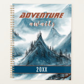 Klassieke bergen die Inspirerend citaat 3 R schild Planner (Voorkant)