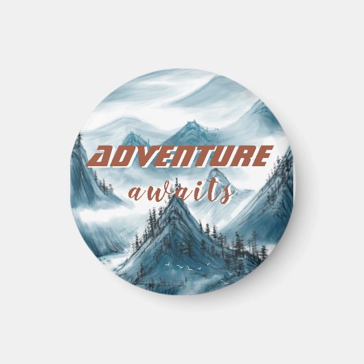 Klassieke bergen die Inspirerend citaat schilderen Magneet (Voorkant)