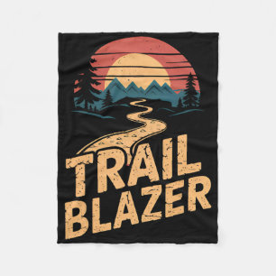 Klassieke bergwandelaar trailblazer retro wandelaa fleece deken