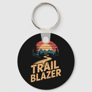 Klassieke bergwandelaar trailblazer retro wandelaa sleutelhanger