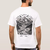 Klassieke bergweg schets t-shirt (Achterkant)