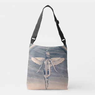 Klassieke Beschermengel Regenboog Kunst Crossbody Tas