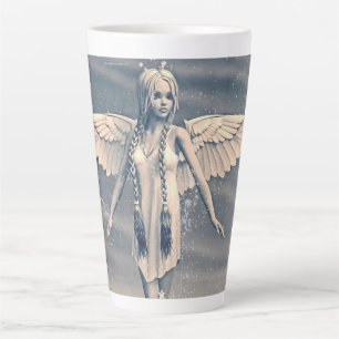 Klassieke Beschermengel Regenboog Kunst Latte Mok