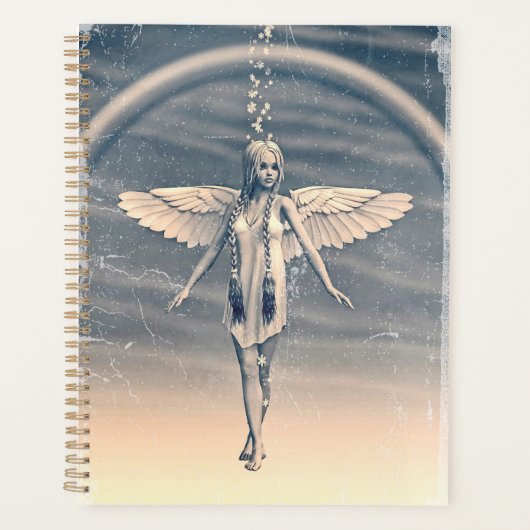 Klassieke Beschermengel Regenboog Kunst Planner (Voorkant)