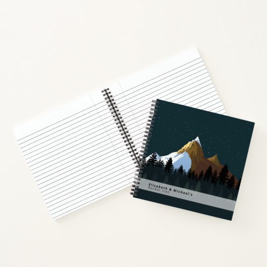 Klassieke besneeuwde bergen EMMERLIJST Maatwerk Notitieboek (Binnen)