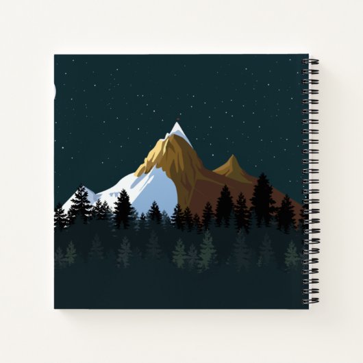 Klassieke besneeuwde bergen EMMERLIJST Maatwerk Notitieboek (Achterkant)