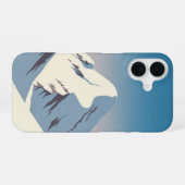 Klassieke Besneeuwde Pieken iPhone 16 Hoesje (Achterkant horizontaal)