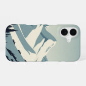 Klassieke Besneeuwde Pieken iPhone 16 Hoesje (Achterkant horizontaal)