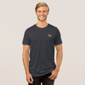 Klassieke "Best Dad Ever" Heart Design Tri-Blend Shirt (Voorkant volledig)