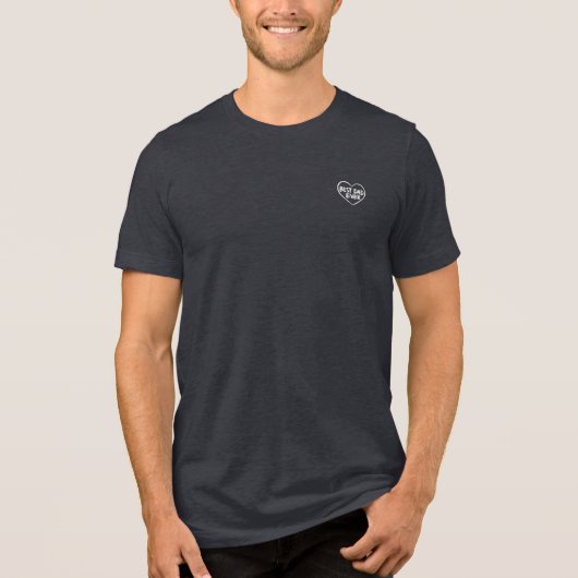 Klassieke "Best Dad Ever" Heart Design Tri-Blend Shirt (Voorkant)
