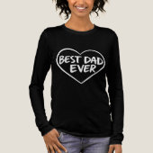 Klassieke "Best Dad Ever" Heart Design - Vaderdag Tri-Blend Shirt (Voorkant)
