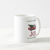 Klassieke bestelwagen met kerstboomontwerp. koffiemok (Voorkant rechts)