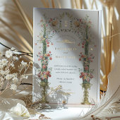 Klassieke betoverde tuin bruiloft uitnodiging