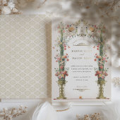 Klassieke betoverde tuin bruiloft uitnodiging
