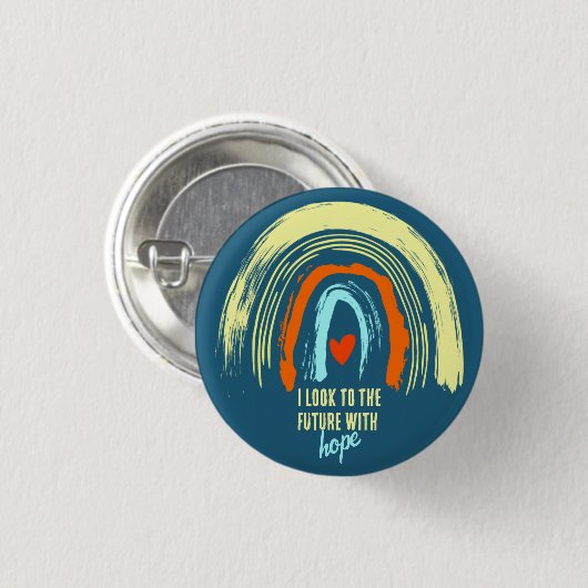 KLASSIEKE BEVESTIGING QUOTE RETRO BOHO REGENBOOG S RONDE BUTTON 3,2 CM (Voorkant /achterkant)