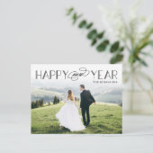 Klassieke bewerkbare kleur nieuwjaarskaart met hea feestdagenkaart (Staand voorkant)