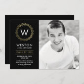 Klassieke bewerkbare kleuren met groot Afstuderen Kaart (Voorkant / Achterkant)