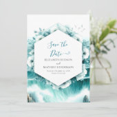 Klassieke bewerkbare nautische bruiloft save the date (Staand voorkant)