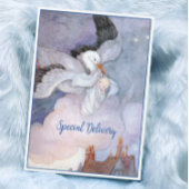 Klassieke Bezorging Ooievaar Baby Shower Kaart