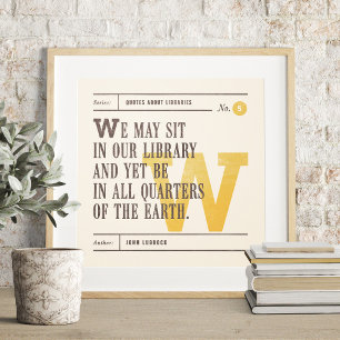 Klassieke bibliotheekofferte van John Lubbock Poster