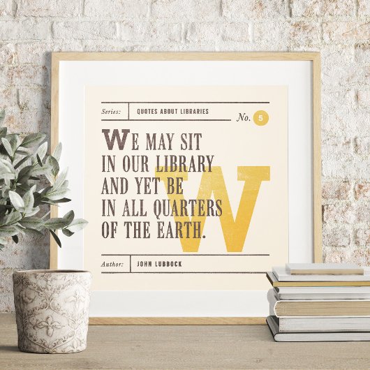 Klassieke bibliotheekofferte van John Lubbock Poster