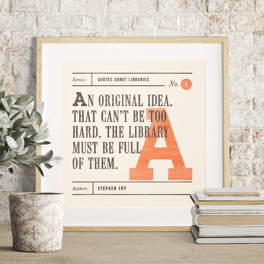 Klassieke bibliotheekofferte van Stephen Fry Poster