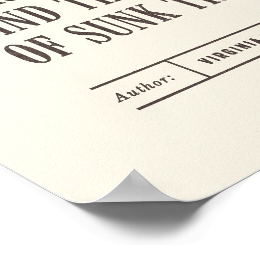 Klassieke bibliotheekofferte van Virginia Woolf Poster (Hoek)