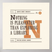 Klassieke bibliotheekofferte van Walter Savage Lan Poster (Voorkant)