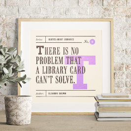 Klassieke bibliotheekquote van Eleanor Brown Poster