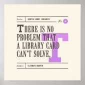 Klassieke bibliotheekquote van Eleanor Brown Poster (Voorkant)