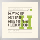 Klassieke bibliotheekquote van Marc Brown Poster (Voorkant)