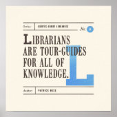 Klassieke bibliotheekquote van Patrick Ness Poster (Voorkant)