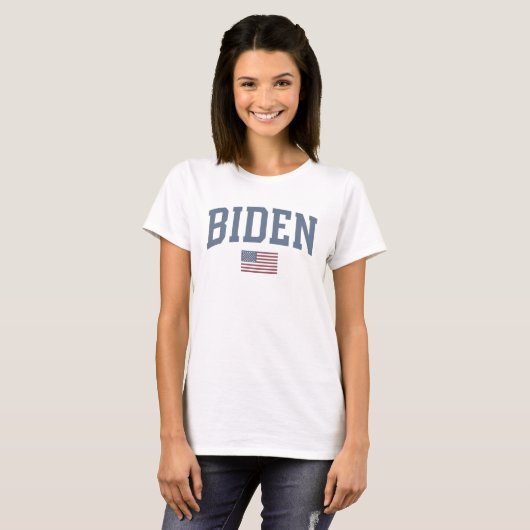Klassieke Biden 2024 Amerikaanse vlag T-shirt (Voorkant volledig)