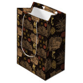 Klassieke Bijenraat Bij Zwart Medium Cadeauzakje (Voorkant Gekanteld)