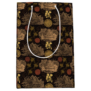 Klassieke Bijenraat Bij Zwart Medium Cadeauzakje