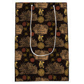 Klassieke Bijenraat Bij Zwart Medium Cadeauzakje (Achterkant)